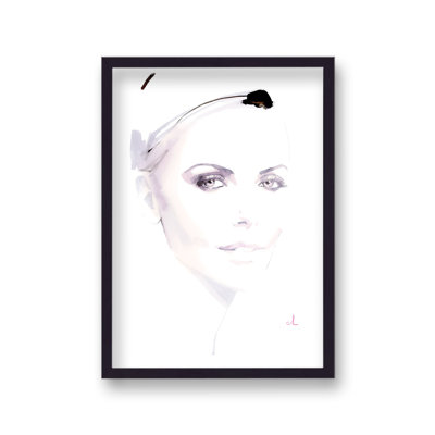 Marc Antoine Coulon Charlize Theron Celebrity Portrait - Single Picture Frame Print