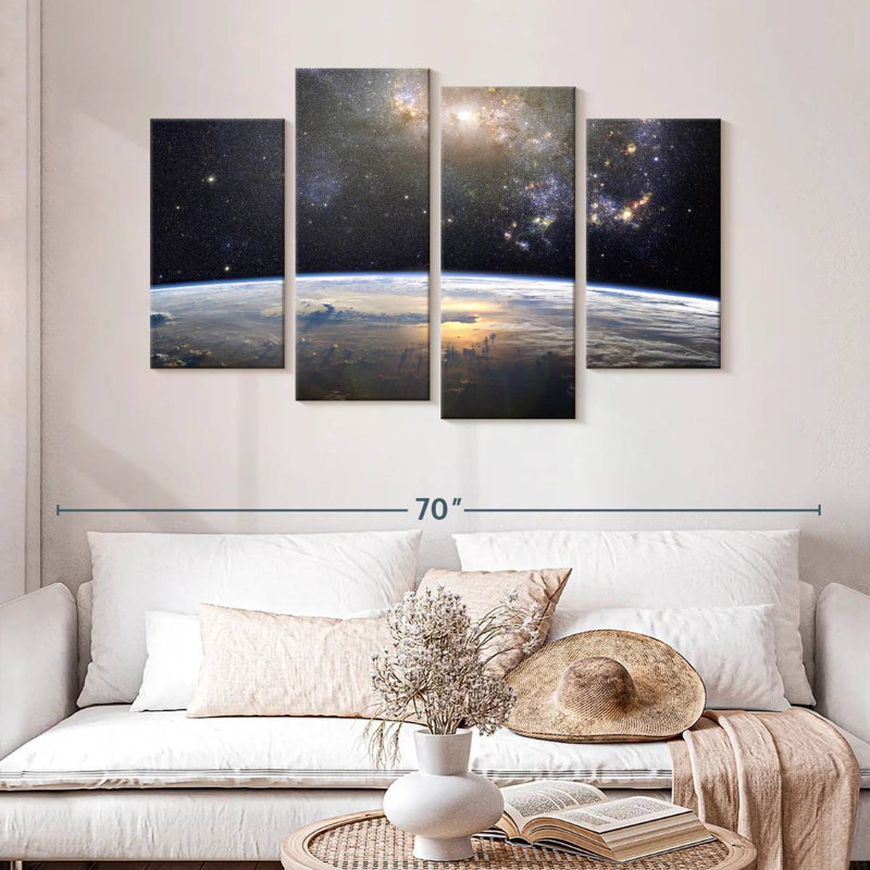 Terre d'Oberle dans l'univers, H 32 po x l 52 po
