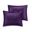 Full/Queen Purple Velvet Comforter - Warm & , Diamond , Includes Shams, Machine Washable Sized Bedding With Pillow