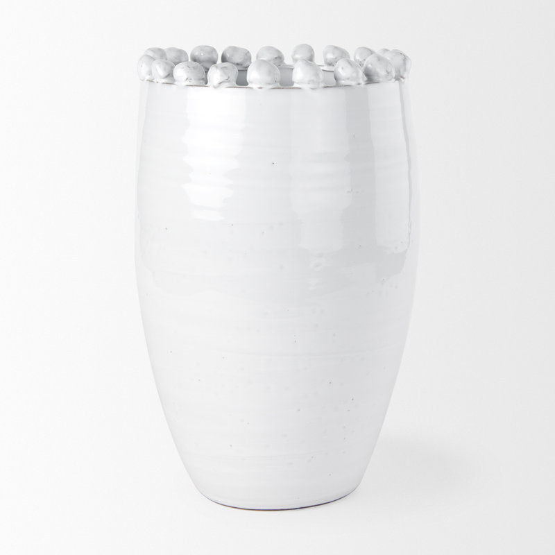 Vase de table en céramique Watson, H 13,58 po x l 8,46 po x P 0,85 po