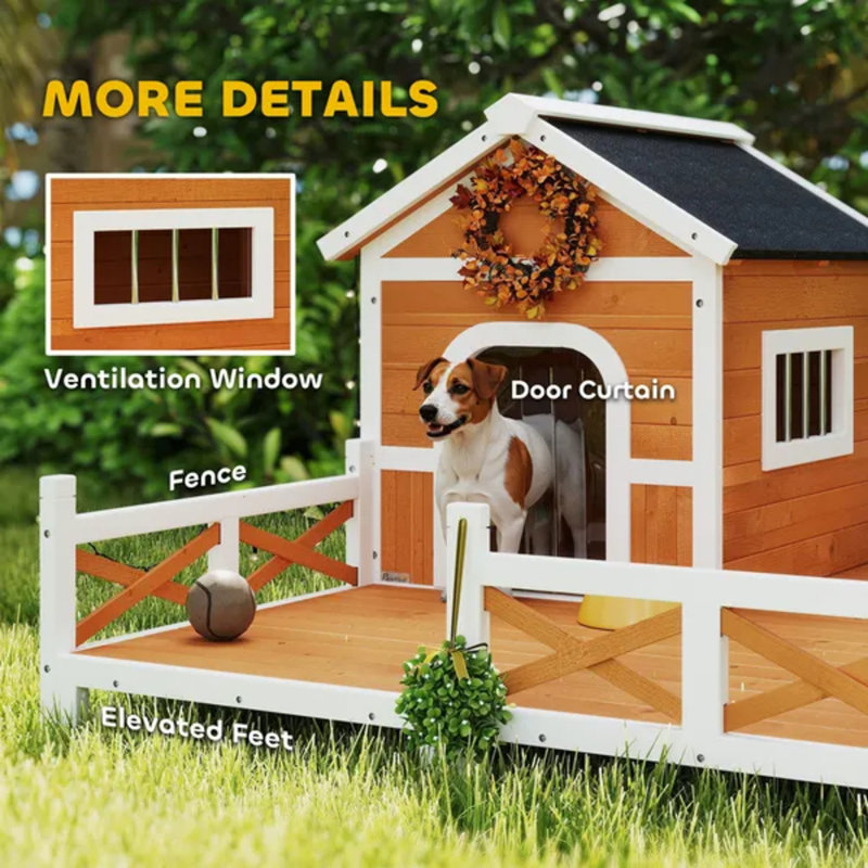 Abri d'extérieur pour chien en bois