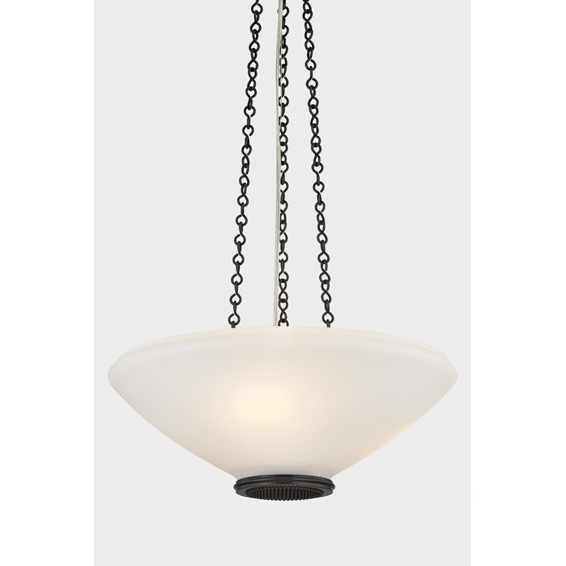 Luminaire suspendu Awosting en laiton vieilli, H 6,25 po x l 17 po x P 17 po, Bronze