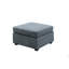 Canapé modulaire gris en tissu tissé 7 places avec repose-pieds Isla