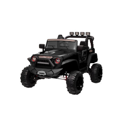 24V 9Ah Ride On Toy For Big , 2-Seater Powered Ride-On Truck Car With Remote,Black