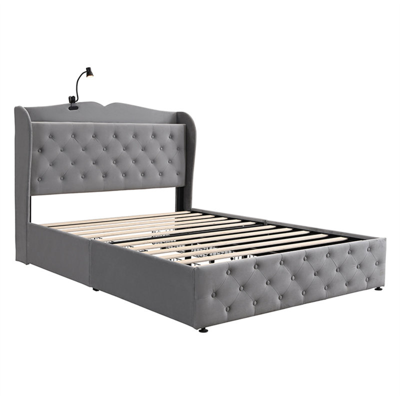 Aydree Upholstered Storage Bed, Double (4'6)