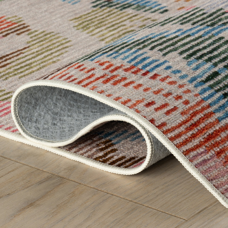 Bloom Machine Washable Rug, Rectangle 6' x 9'
