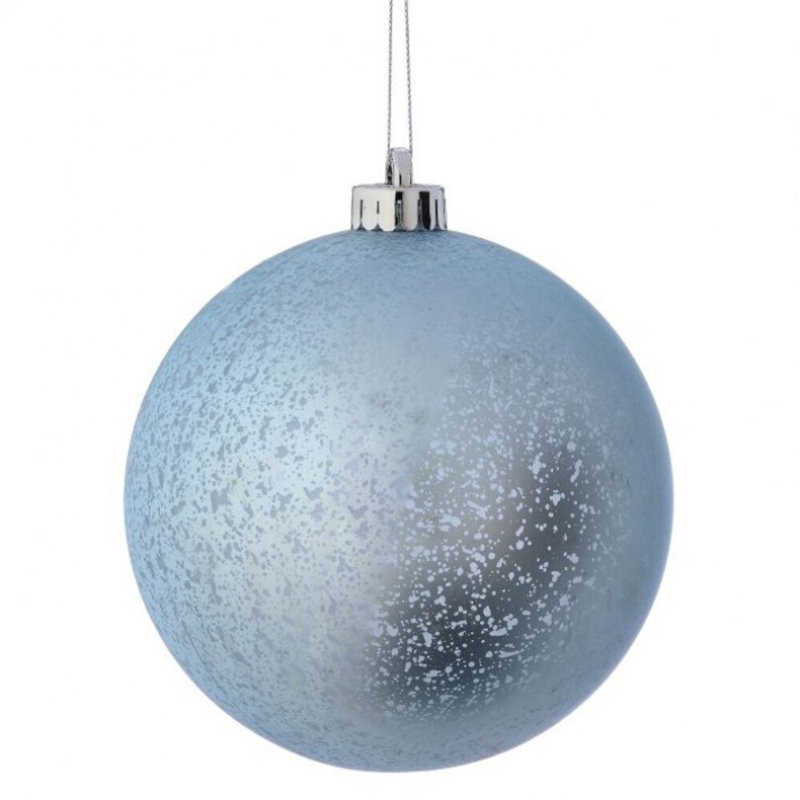 Ornement boule de mercure mat 100mm Vp, Bleu