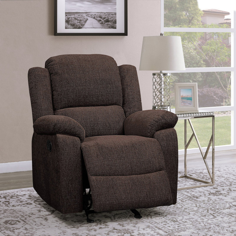 Fauteuil inclinable et oscillant avec accoudoirs coussinés