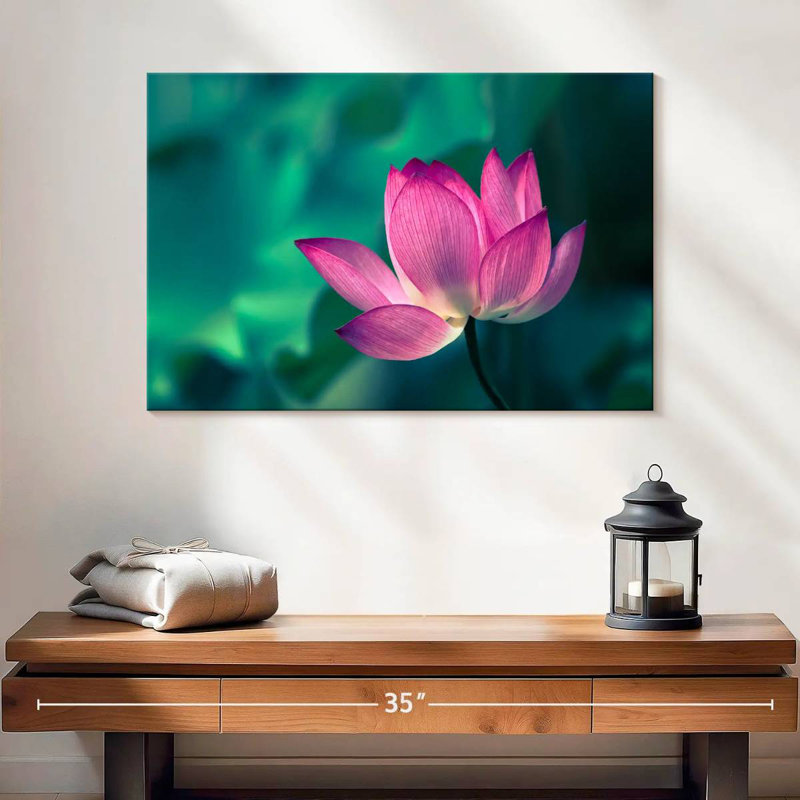 Harnek charmant lotus rose, H 16 po x l 24 po