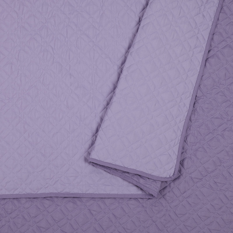 Ensemble de courtepointe réversible en microfibre Corbin and Angelietta, Twin Quilt + 1 Standard Sham, Mauve