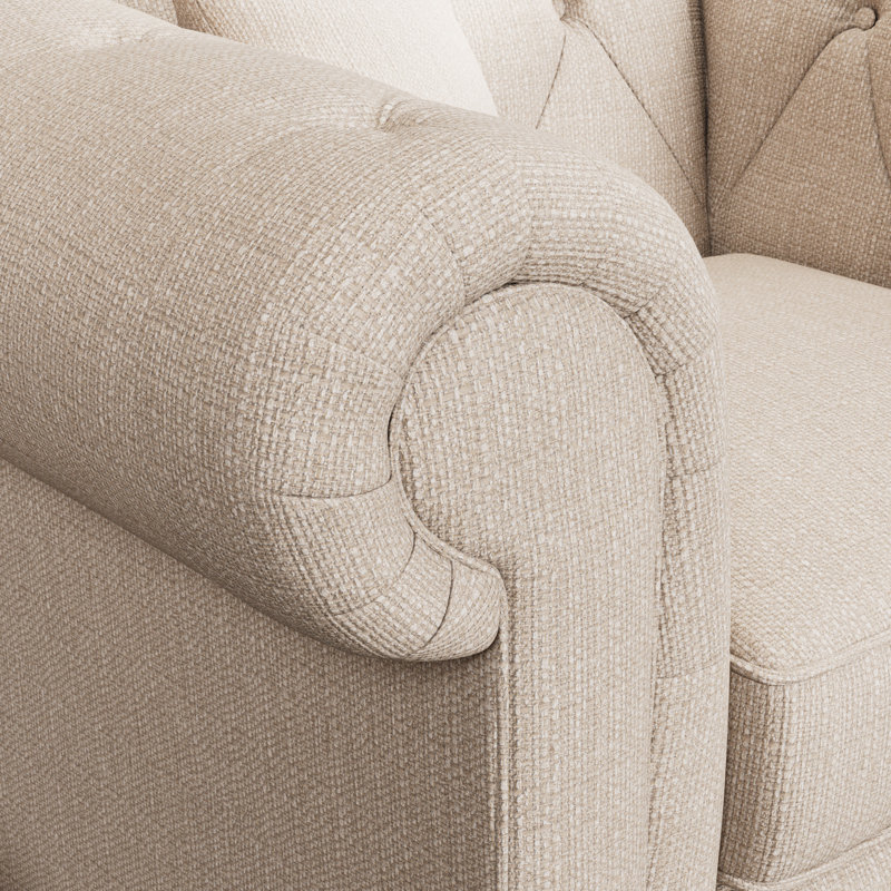 Ellrich Upholstered Armchair, Oyster, Washed Oak