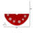 48 In. Red Velvet Tree Skirt With White Snowflakes And Pom Poms