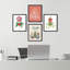 Merry Christmas Candy Cane Presents Tree - ensemble de 4 reproductions de cadres photo simples-97770231-97770232