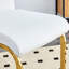 Chaise de bar moderne en cuir synthétique avec pieds en C en tube d'or