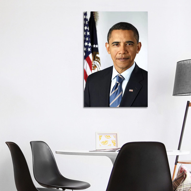 Barack Obama (1961- ) 1 Piece Wrapped Canvas Wall Art, 101.6 cm H x 66.04 cm W x 3.175 cm D