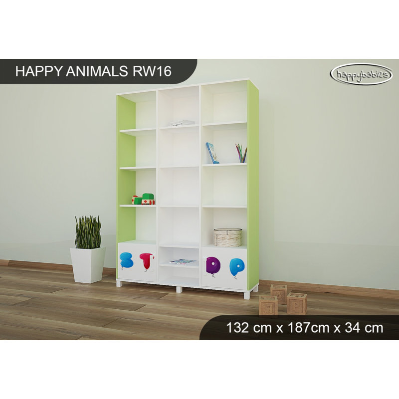 187cm H X 132cm W Kids Bookcase, Green