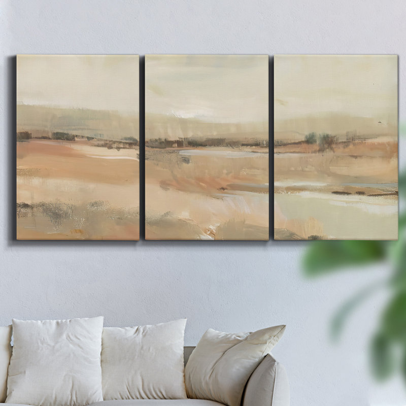 «Fall Clearing Variation 2», reproduction sur toile 3 pièces, H 27 po x l 54 po x P 2 po