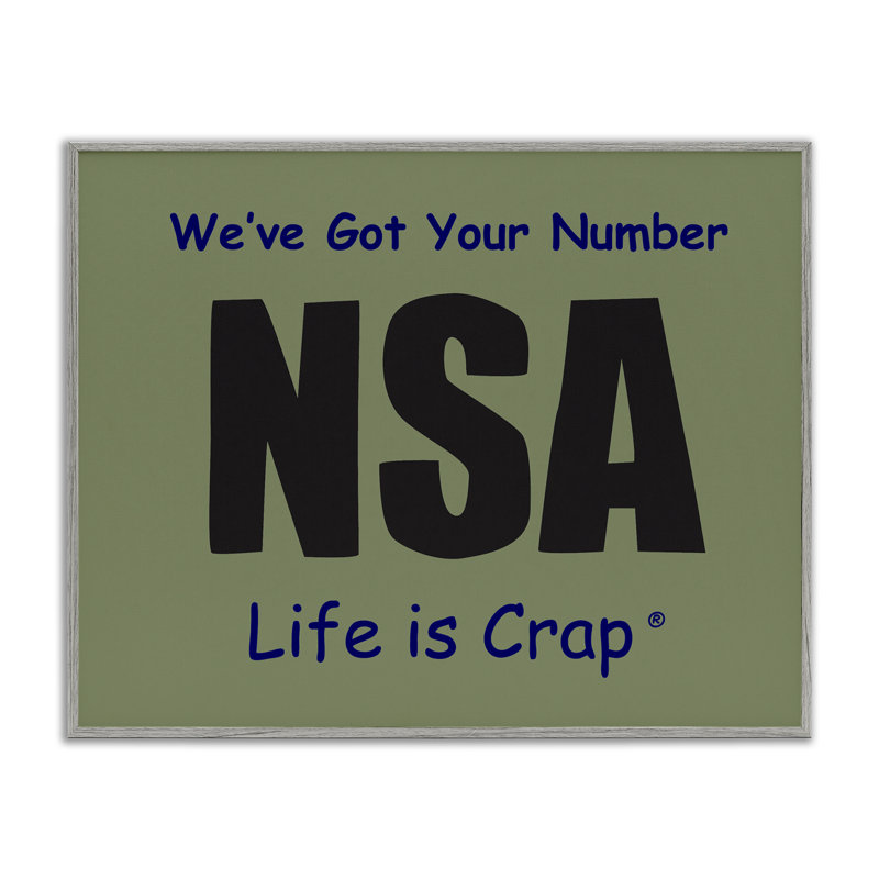 Got Your Number NSA, estampe numérique par LIC, Estampe numérique Farmhouse, H 11 po x l 14 po