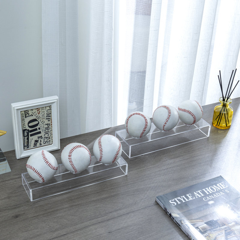 2 présentoirs de collection de baseball en acrylique 2 pièces, Clair