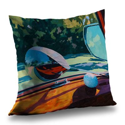 The Drive - Object Transportation Poly Twill Throw Pillow – Poly Twill Throw Pillow with Insert, Double-Sided Print