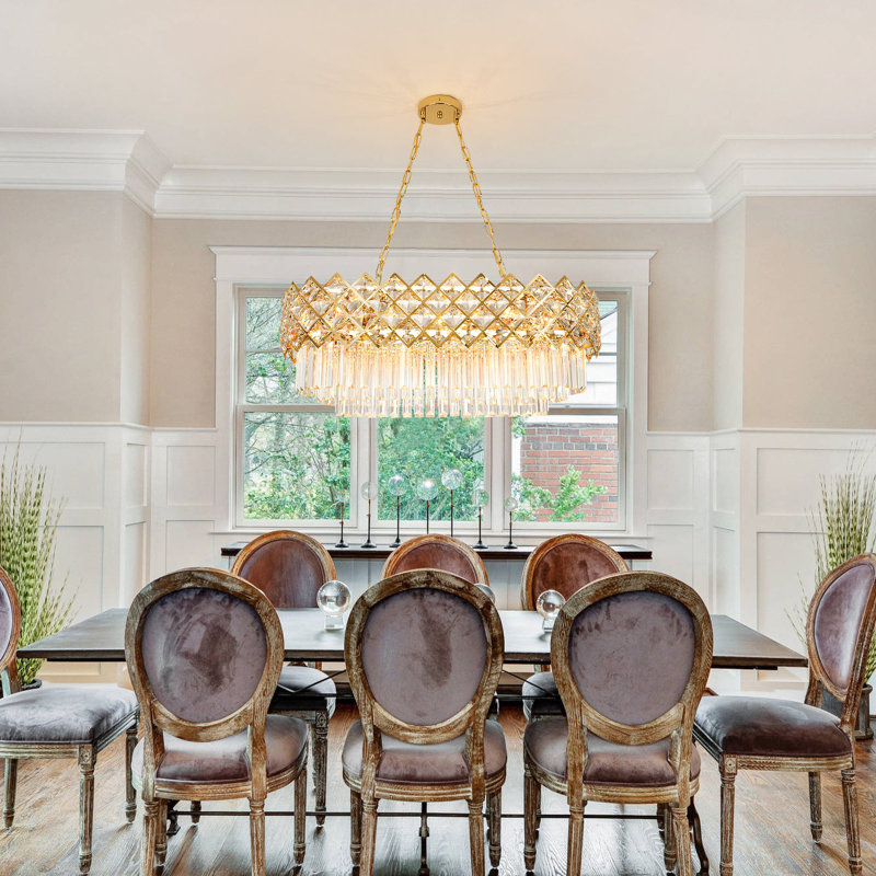 Sieta 8 - Light Dimmable Chandelier, Bright Gold
