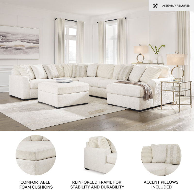 Chessington 4-Piece Sectional With Chaise, Orienté à gauche (vu de face)
