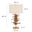 60cm Metal Table Lamp with Linen Shade-1411819438