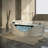 59" Luxury Jetted Spa Tub With 6 Hydro Massage Jets, Corner Whirlpool Bathtub For 2 Person,UL Certified Water Pump, UPC Certified Drainer
