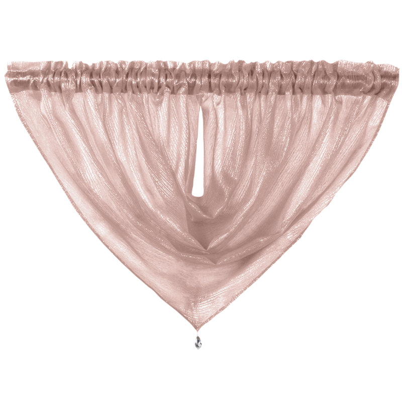 Anvar Semi Sheer Curtain, Blush Pink