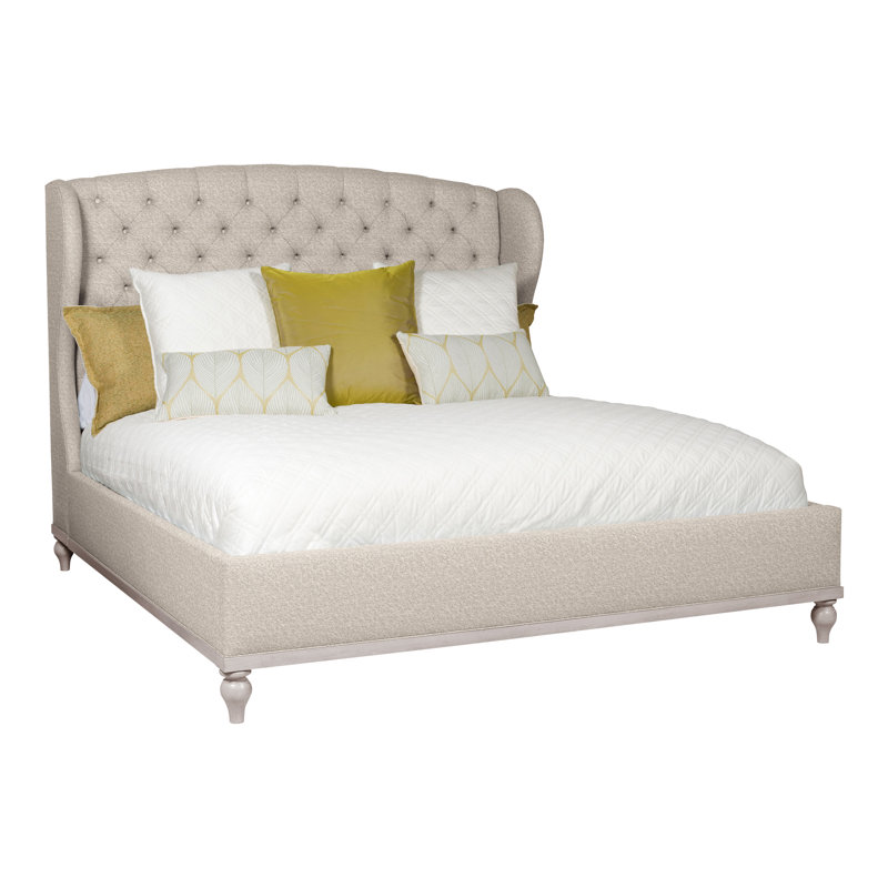 Emma King Bed, Dove Gray, Nadia Steam, No
