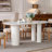 63'' Modern Oval Dining Table for 4-6 People, White Kitchen Table with Sintered Stone Tabletop, Wood Legs, Dining Room Table for Home Living Room (Table Only)-419329296