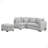 82.6" L-Shaped Sectional Pull Out Sofa Bed Sleeper Sofa-1467988369
