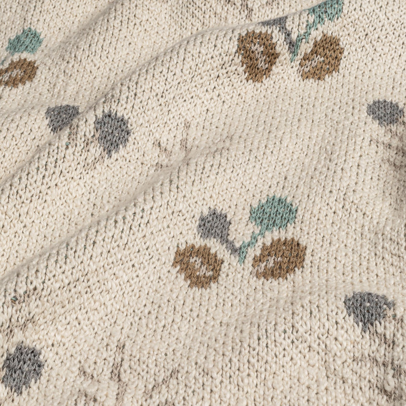 Avery Organic Cotton Knitted Baby Blanket (poppy)