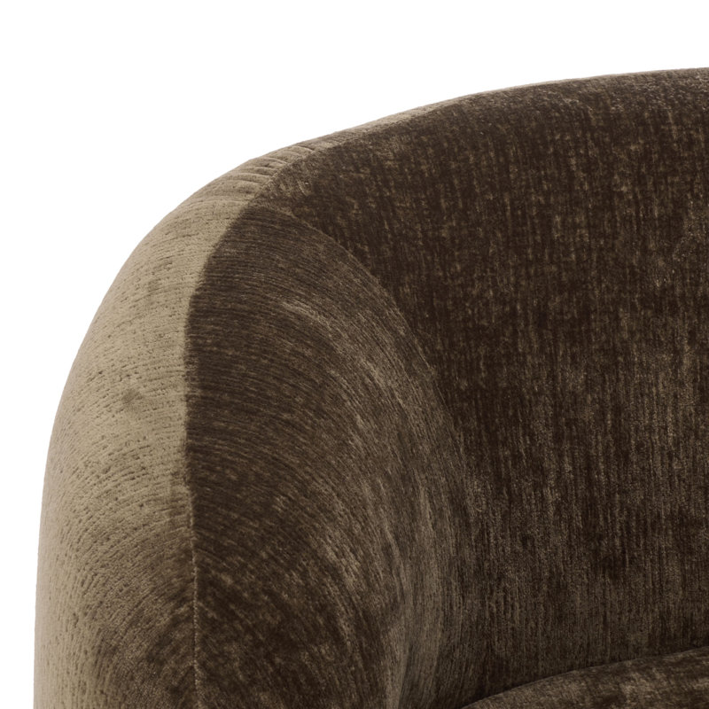 Fauteuil Solace, Chenille brun foncé