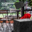Square Steel Propane Smokeless Fire Pit Table