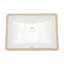 Lavabo de salle de bain rectangulaire encastré en céramique blanche 21,5 "x 15" avec trop-plein