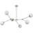 Hilrich 6 - Light Dimmable Sputnik Modern Linear Chandelier-1180420554
