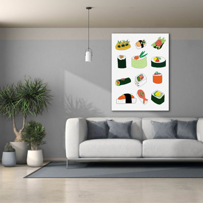 «Sushi ensemble» par Jan Weiss, art mural sur toile