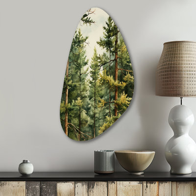 Hanschen - Tree Pine Fall Shape Asymmetric Metal Wall Art