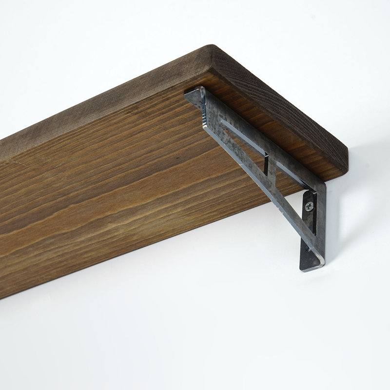 Stylish Decorative Wooden Wall Shelf, Walnut, 23.6 x 3.1 x 6.3 Inches | 100% Solid Wood, Bohemian & Rustic Design | Perfect for Home Décor & Organizing | Easy Wall-Mount Installation, Durable & Elegant