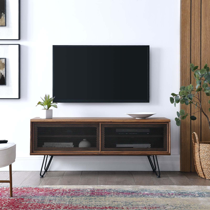 Modway Nomad 47" TV Stand, Walnut/Black