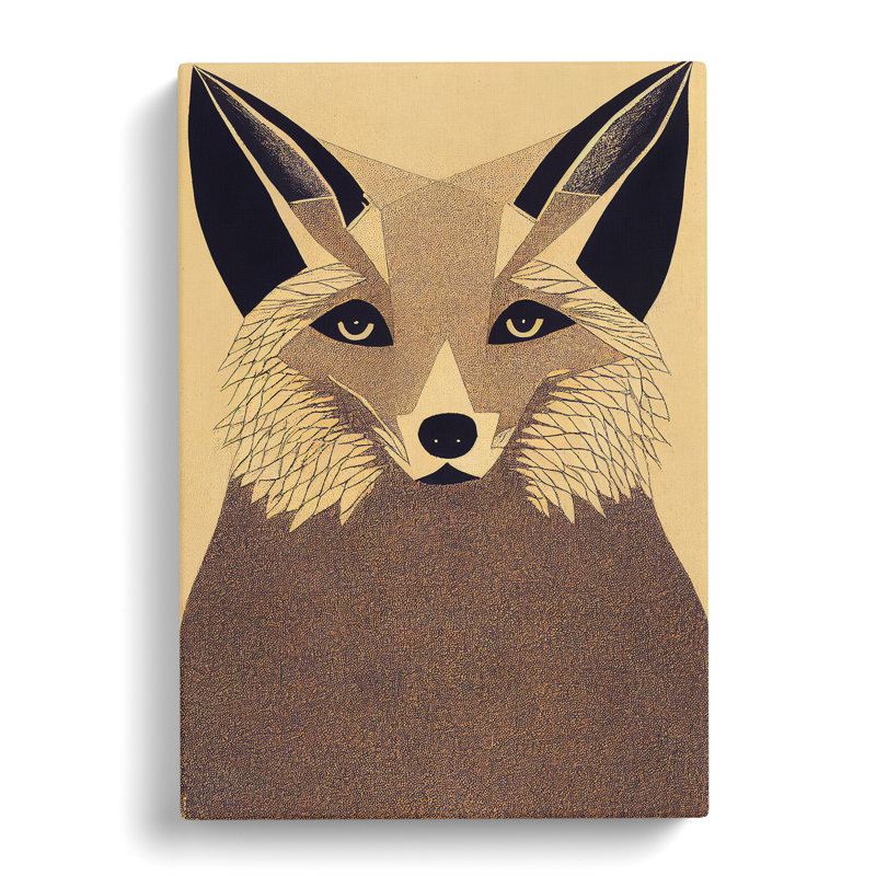 CAN-V0523-1046X Fox Vintage - Wrapped Canvas Print, 50cm H x 35cm W x 3cm D