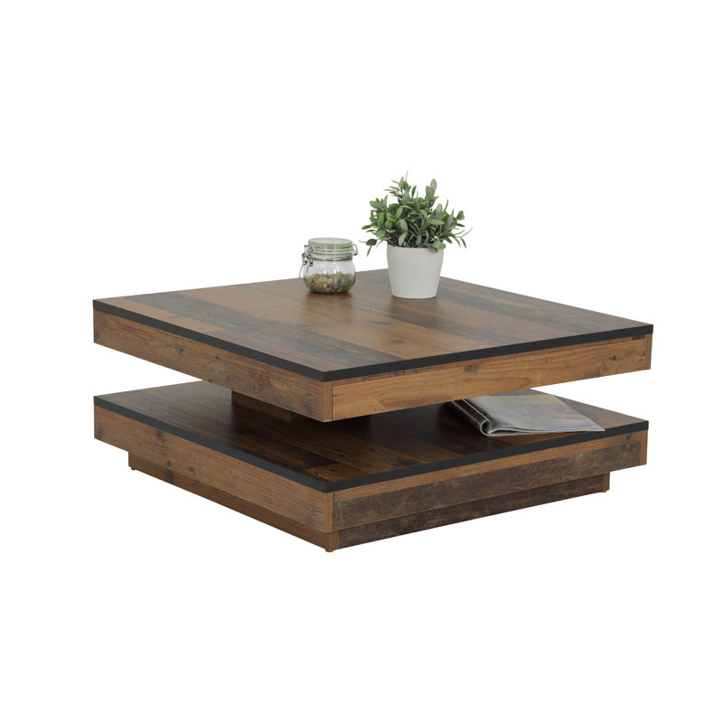 Liutcho Block Coffee Table with Storage, Oldwood