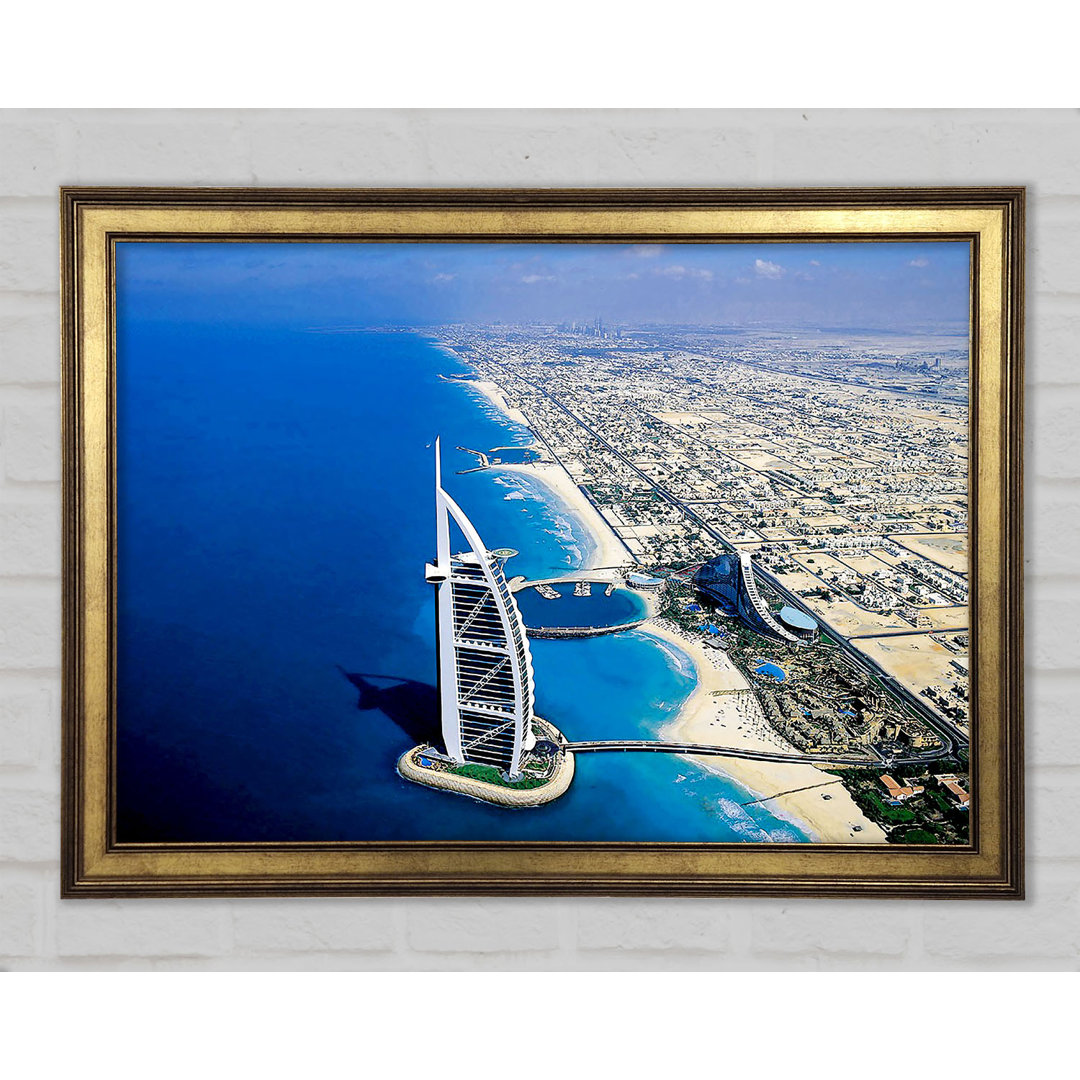 Dubai Beach Front Gerahmter Druck