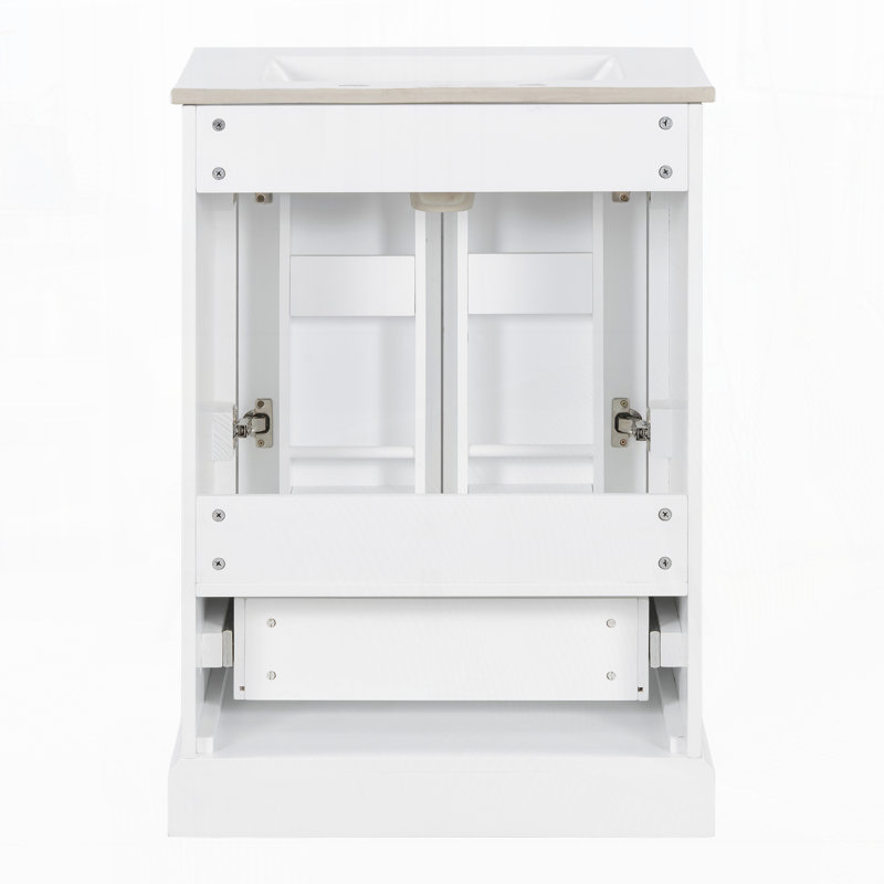 Meuble-lavabo 24 po avec lavabo, Blanc