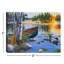 Matinée sur le lac, toile de table éclairée 8 x 6