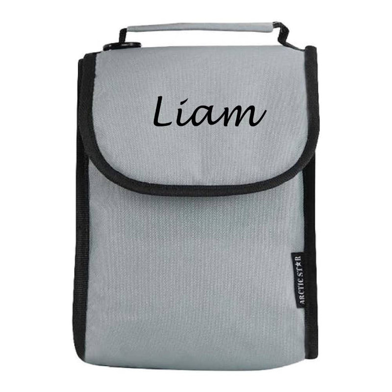 Sac à lunch personnalisé pour enfants - Boîte à lunch pour filles et garçons - Sacs isothermes réutilisables - Boîte-repas en polyester robuste pour enfant avec nom personnalisé - Idéal pour les pique-niques scolaires et les voyages
