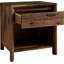 Rustic Walnut Open Nightstand