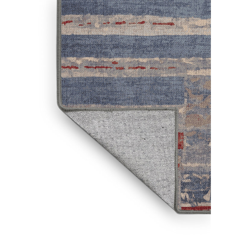 Machine Washable Gray Area Rug, Square 6'