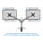  Dual Arm Articulating Computer Monitor Height Adjustable 2 Screen Desk Mount-54520587
